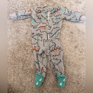 Carter's Gray Dinosaur Print Footie